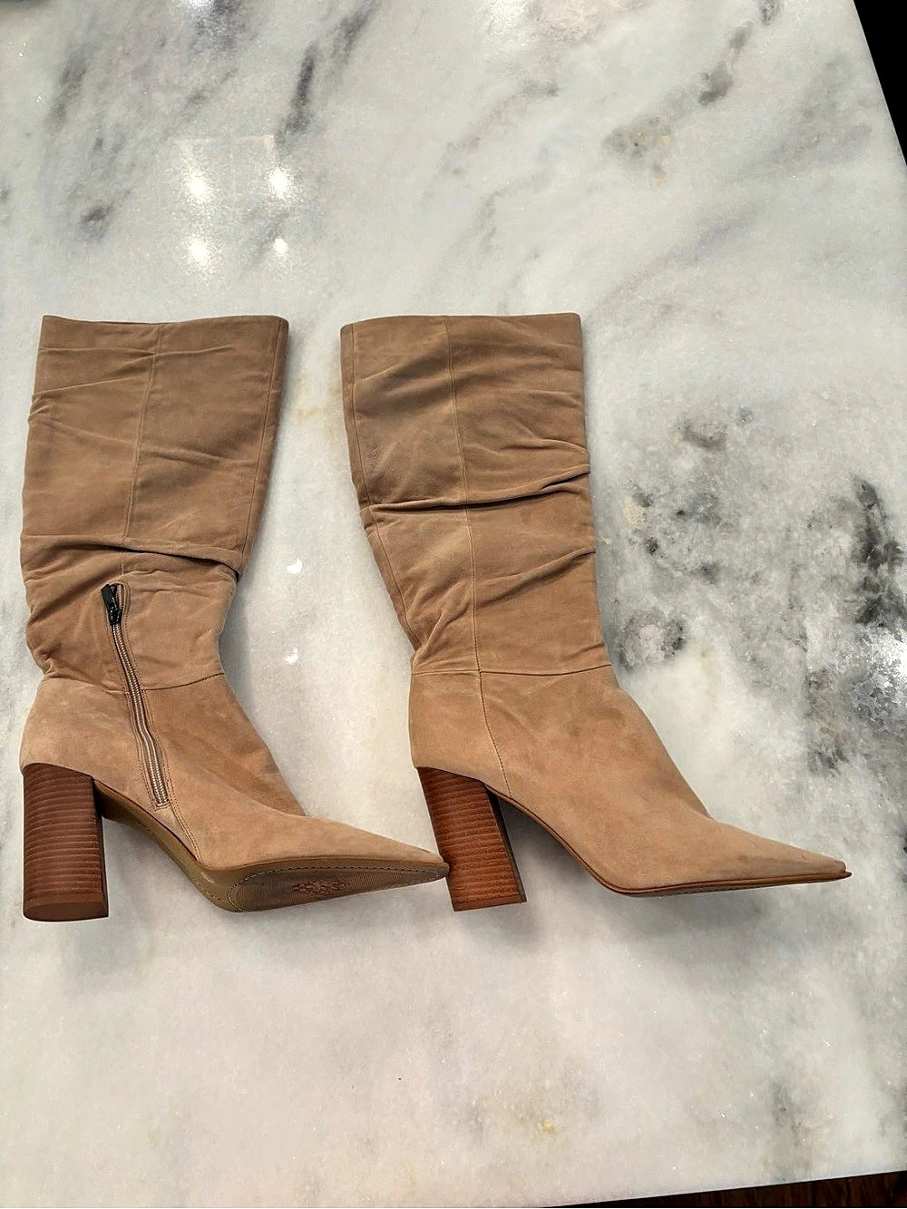 Vince Camuto VC-DERIKA2 Tortilla Suede Knee High Boots US 11